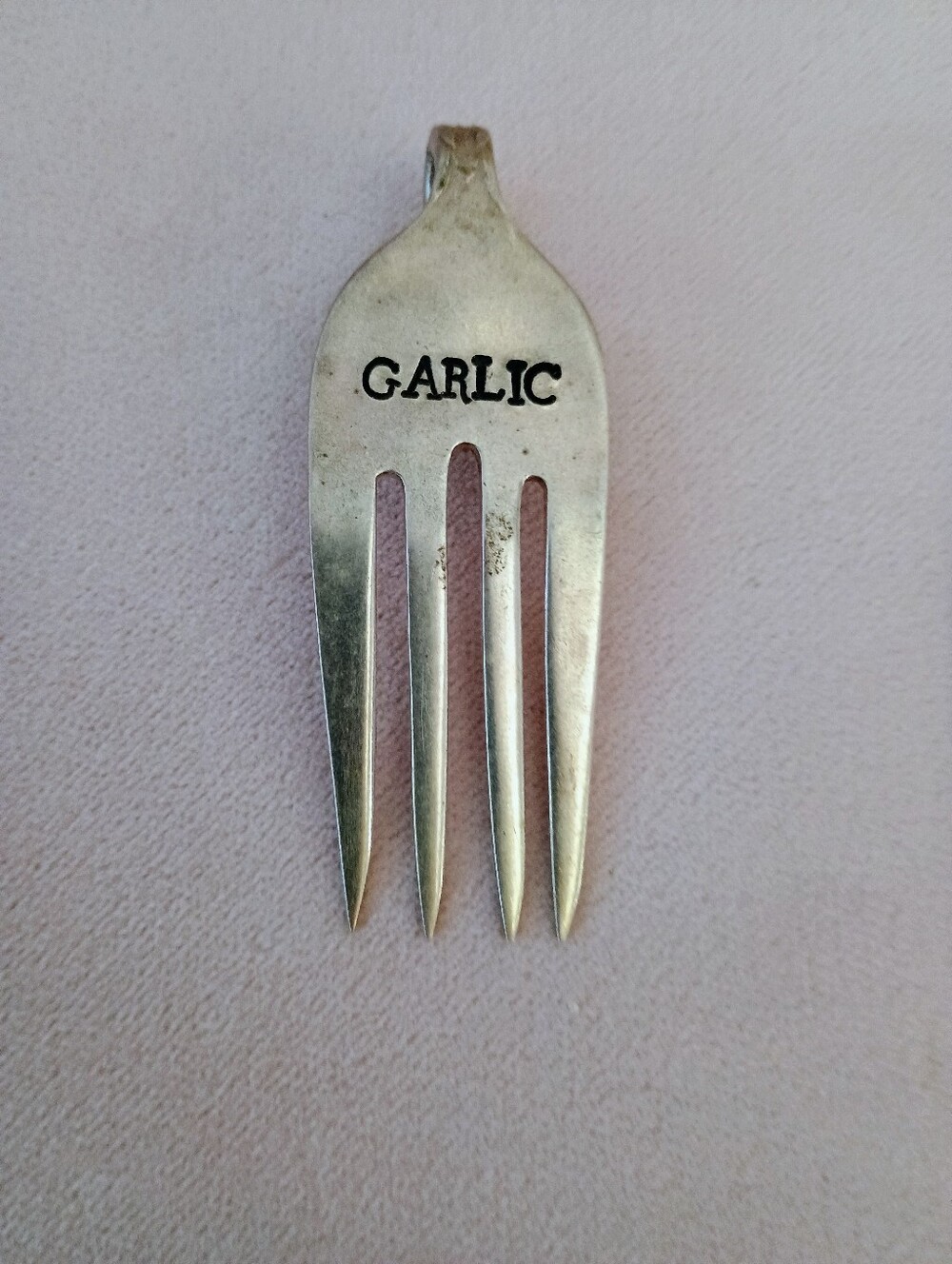 Set of 7 Vintage Cheese/Tasting Fork Markers - Silver Tone- Hand stamped - Picture 5 of 8